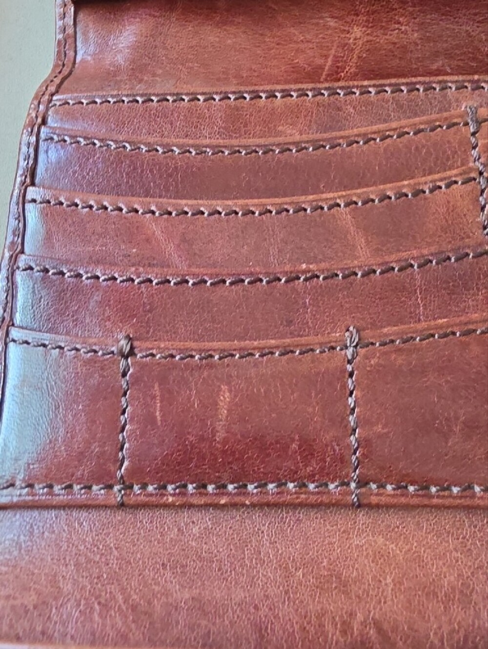 Ralph Lauren Cognac Brown Leather Clasp Wallet - Picture 5 of 14